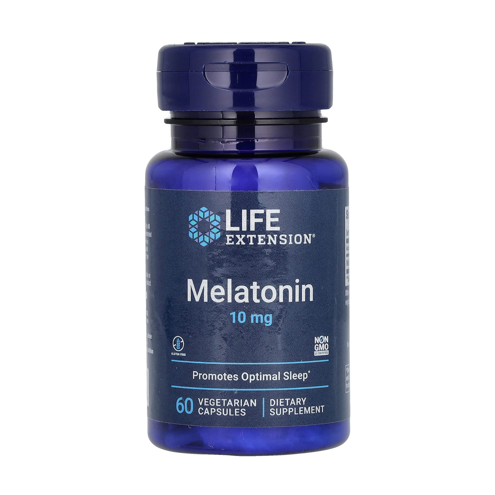 Мелатонін Life Extension Melatonin, 10 мг, 60 вегетаріанських капсул